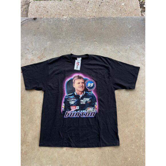 Vintage Jeff Burton Double Sided 2000 NASCAR Chase Authentics Tee F3 - Picture 1 of 6